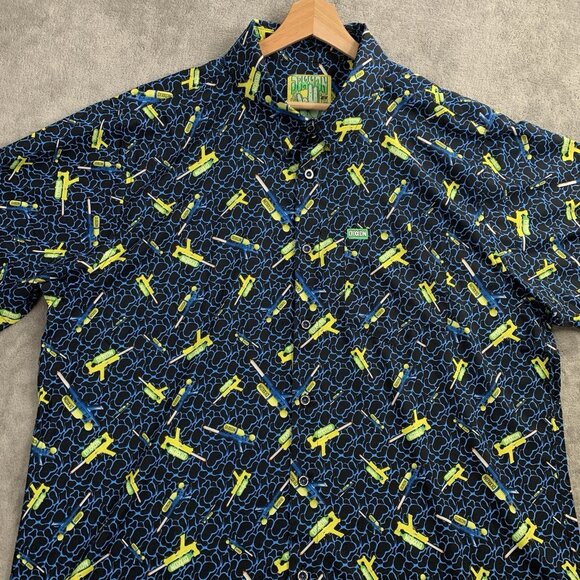 Dixxon Flannel Co Shirt Mens XXL Super Soaker 5000 Water Blaster Button Down Top - Picture 4 of 9
